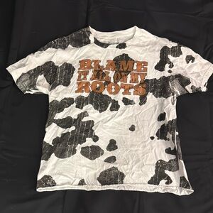 Cow Print Kids T-Shirt - Black and White